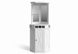 Mirror-Panelled Interior Wine Cabinet