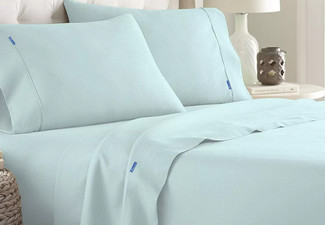 Ramesses 2000TC Bamboo Embossed Thermal Sheet Set - Five Sizes & Eight Colours Available