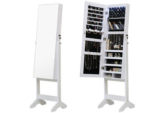 Standing Jewellery Cabinet with Full Body Mirror