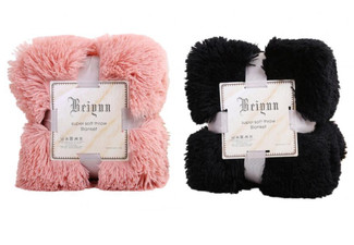 Fluffy Snuggle Blanket - Available in 17 Colours