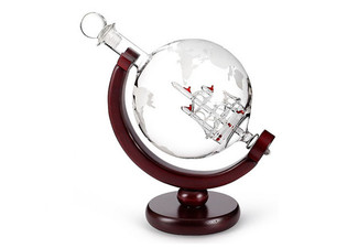 Glass Globe 850ml Whiskey Decanter - Option for Two