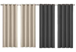 Two-Pack Marlow Blockout Curtain - Available in Four Colours & Five Sizes