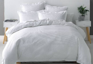 Nova Duvet Cover Set - Available in Four Colours, Three Sizes & Option for Extra European Pillowcase