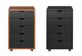 Five-Drawer Mobile File Cabinet - Available in Two Colours