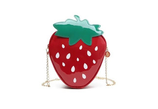 Strawberry Design Chain Crossbody Bag