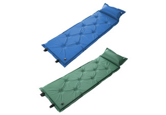 Inflatable Mattress with Pillow - Two Colours Available & Option for Two-Pack