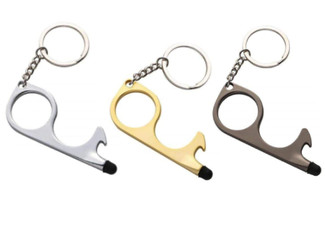 Multi-Purpose No-Touch Keychain Tool - Three Colours Available