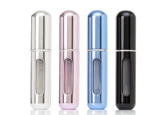 Four-Pack Portable Refillable Perfume Atomiser Bottle