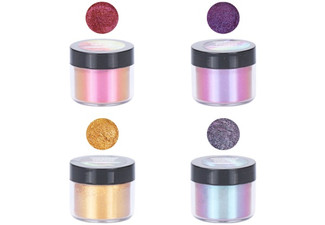 Four-Pack Colour Changing Mica Pigment Powders for Nails