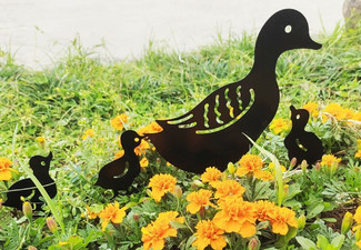 Duck Shaped Decorative Garden Stake - Two Colours Available - Option for Two