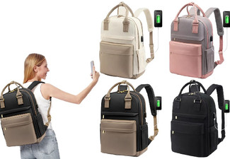 Laptop Backpack for Women with USB Port - Four Styles Available