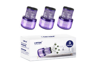 Three-Pack Vacuum Filter Replacements Compatible with Dyson V11