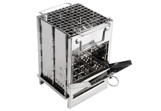Foldable Camping Stove with Grid Rack