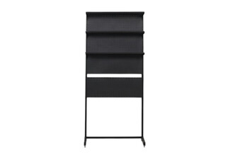 Three-Tier Metal Pegboard Display Rack with Shelves
