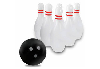 Giant Inflatable Bowling Set Incl. 14-Inch Ball & Six Pins