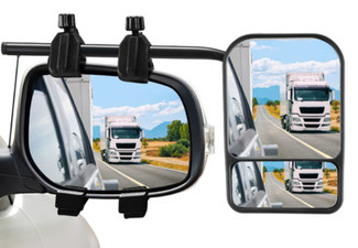 Pair of Car Convex Flat Towing Mirror