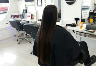 Chemical Straightening incl. Wash, Blow-Dry, & GHD Finish - Option to incl. Style Cut or Take-Home Serum