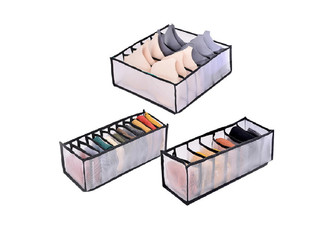 Three-Pack of Underwear Storage Organisers