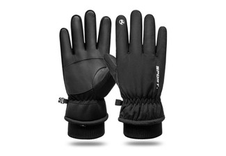 Water-Resistant & Coldproof Plus Velvet Padded Outdoor Sports Gloves - Three Sizes Available