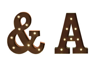 Freestanding Hanging LED Metal Letter & Number Lights - 11 Options Available