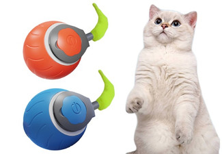 Rechargeable Automatic Moving Ball Pet Toy - Available in Two Colours & Option for Two-Pack