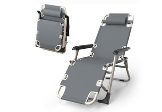 Outdoor Steel Lounge Recliner Chair