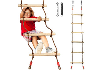 Kids Climbing Rope Ladder