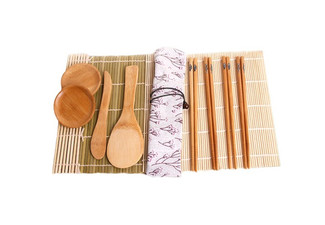 10 Piece DIY Sushi Making Tool Set with Canvas Package Bag - Option for Two