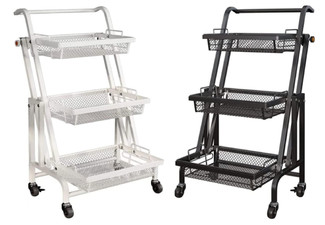 Three-Tier Rotating Serving Cart - Two Colours Available