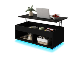 Lift Top Coffee Table with LED Lights