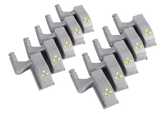 10-Piece Cupboard Hinge LED Light - Available in Two Colours & Option with Battery