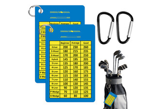Two-Pack Golf Club Range Chart Card