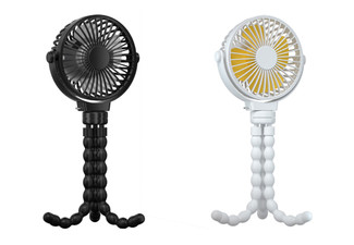 USB Rechargeable Tripod Baby Stroller Fan - Available in Two Colours