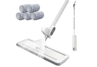 Hands-Free Spray Mop Self-Wringing Flat Mop with Mite Removal Function