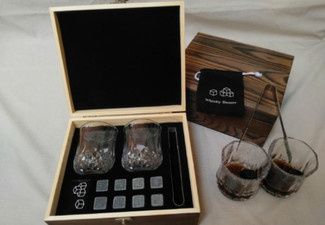 Whisky Stones & Drinking Glass Gift Set