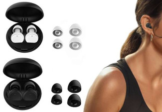 Silicone Noise Reduction Sleep Ear Plugs - Available in Two Colours & Option for Two-Pack