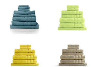 Royal Comfort Eden Egyptian Cotton 600GSM Eight Piece Luxury Bath Towels Set - Six Colours Available