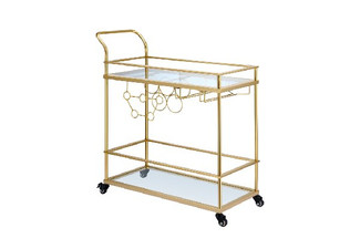 Two-Tier Tempered Glass Drinks Trolley - Two Colours Available