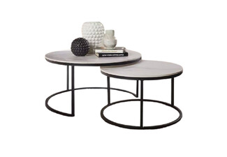 Styak Modern Nested Round Coffee Table Set