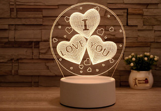 3D LED Heart Lamp