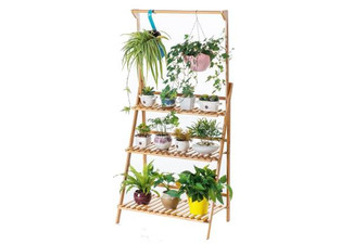 Three-Tier Bamboo Hanging Plant Stand