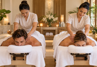One-Hour Couples Massage Experience at Fortune Day Spa