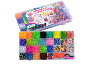 1500-Piece Rubber Band Bracelet Loom Kit - Two Options Available