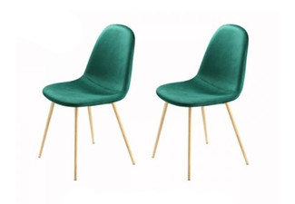 Set of Two Velvet Chairs - Two Colours Available