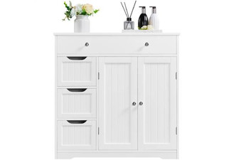 Free-Standing Bathroom Cabinet with Drawers