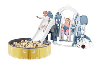 Five-in-One Slide Swing Set with Ball Pool & Balls