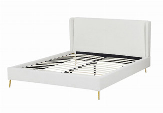 Santos Aesthetic Boucle Double Bed Frame