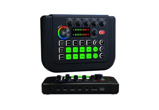 Podcast Recording Equipment with Voice Changer, Podcast Mixer, Sound Card & DJ Audio Mixer Interface