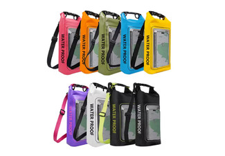 Water-Resistant 2L Touch Screen Travel Bag - 13 Colours Available