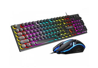 T-Wolf TF-270 Wired Gaming Keyboard & Mouse Set with Backlighting